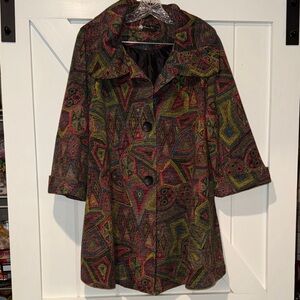 INC International Concepts Multicolor Geometric Cape